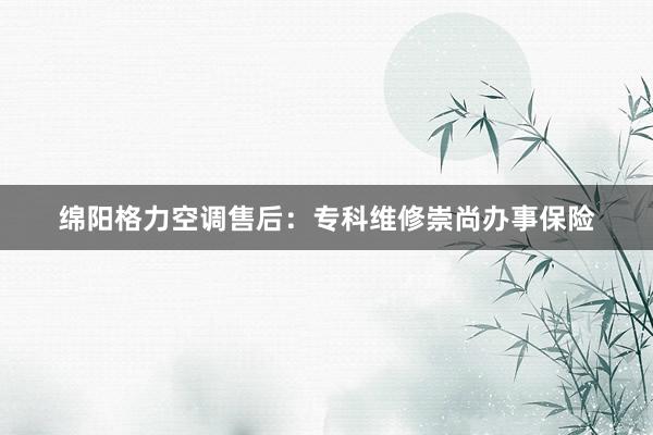 绵阳格力空调售后：专科维修崇尚办事保险